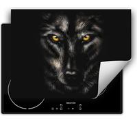 DarHaus Plaque de recouvrement pour cuisinière 70x52 cm Tapis antidérapant Enroulable, noir - Wolf