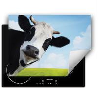 DarHaus Plaque de recouvrement pour cuisinière 70x52 cm Tapis antidérapant Enroulable, Vache
