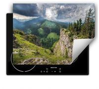 DarHaus Plaque de recouvrement pour cuisinière 80x52 cm Tapis antidérapant Enroulable, Montagnes - Paysage
