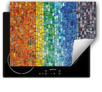 DarHaus Plaque de recouvrement pour cuisinière 80x52 cm Tapis antidérapant Enroulable, multicolore - Brique