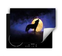 DarHaus Plaque de recouvrement pour cuisinière 80x52 cm Tapis antidérapant Enroulable, noir - Wolf