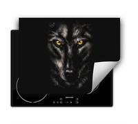 DarHaus Plaque de recouvrement pour cuisinière 80x52 cm Tapis antidérapant Enroulable, noir - Wolf