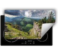DarHaus Plaque de recouvrement pour cuisinière 90x52 cm Tapis antidérapant Enroulable, Montagnes - Paysage
