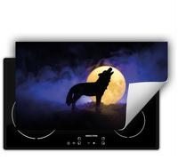 DarHaus Plaque de recouvrement pour cuisinière 90x52 cm Tapis antidérapant Enroulable, noir - Wolf