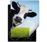 DarHaus Plaque de recouvrement pour cuisinière Une pièce Cuisine Plaque de recouvrement pour plaque vitrocéramique Couverture pour plaque à induction Tapis enroulable 40x52 cm, Vache