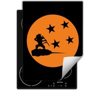 DarHaus Plaque de recouvrement pour cuisinière Une pièce Cuisine Plaque de recouvrement pour plaque vitrocéramique Couverture pour plaque à induction Tapis enroulable 40x52 cm, noir - Dragon Balls