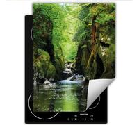 DarHaus Plaque de recouvrement pour cuisinière Une pièce Cuisine Plaque de recouvrement pour plaque vitrocéramique Couverture pour plaque à induction Tapis enroulable 40x52 cm, vert - Rivière