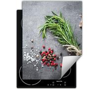 DarHaus Plaque de recouvrement pour cuisinière Une pièce Cuisine Plaque de recouvrement pour plaque vitrocéramique Couverture pour plaque à induction Tapis enroulable 40x52 cm, ardoise - Épices