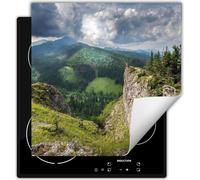 DarHaus Plaque de recouvrement pour four 60x52 cm Tapis antidérapant Enroulable, Montagnes - Paysage