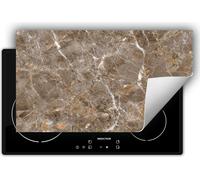 DarHaus Plaque de recouvrement pour four 90x52 cm Tapis antidérapant Enroulable, gris - Marbre