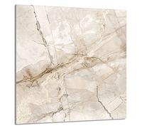 DarHaus Protection anti-éclaboussures en verre trempé 60 x 65 cm - Verre décoratif avec ruban adhésif - Paroi arrière en verre pour cuisine - Plaque de protection induction, Marbre Beige