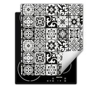 DarHaus Protege plaque tapis pour induction 45x52 cm, Cuisine Protection Vitrocéramique Pour Cuisiniere - noir - mosaïque