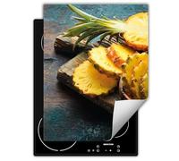 DarHaus Tapis de protection en vinyle pour cuisinière à induction 40x52 cm - ananas - bois