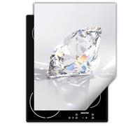 DarHaus Tapis de protection en vinyle pour cuisinière à induction 40x52 cm - gris - diamant