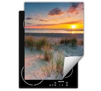 DarHaus Tapis de protection en vinyle pour cuisinière à induction 40x52 cm - mer - soleil