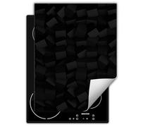 DarHaus Tapis de protection en vinyle pour cuisinière à induction 40x52 cm - noir 3D