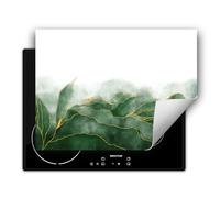 DarHaus Tapis de protection pour plaque de cuisson induction 70x52 cm, Protection Plaque Induction - vert - blanc