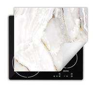 DarHaus Tapis protection plaque induction 60x52 cm Protege plaque tapis pour induction - blanc - marbre