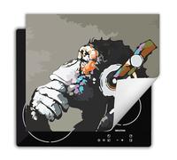 DarHaus Tapis protection plaque induction 60x52 cm Protege plaque tapis pour induction - gris - singes