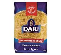 DARI - Pâtes cheveux d'ange | Savoureuses et onctueuses | Idéales pour vos plats gourmands | le paquet de 500g | LOT DE 4