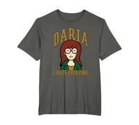 Daria, Je déteste Tout Le Monde, Type collégial, Dessin animé rétro T-Shirt, Homme Grandes Tailles, Asphalte, 3X Tall