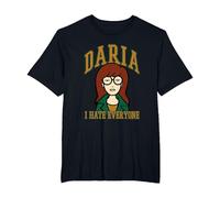 Daria, Je déteste Tout Le Monde, Type collégial, Dessin animé rétro T-Shirt, Homme Grandes Tailles, Noir, 6X Tall