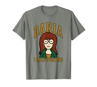 Daria, Je déteste Tout Le Monde, Type collégial, Dessin animé rétro T-Shirt, Homme, Vert Kaki chiné, XL