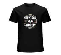 Daria Sick Sad World Daria TV Series Tee Men's are Naturally Comfortable and Chic Short Sleeve T-Shirt Black S