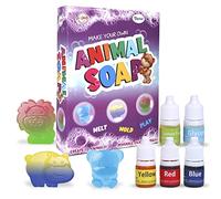 Darice Kit de Fabrication de Savon pour Enfants, Kits scientifiques d'activités Artisanales, Jouets éducatifs en Forme d'animaux STEM DIY pour garçons et Filles âgés de 6 Ans et Plus