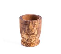 DARIDO Bougeoir en Bois d'Olivier, Rond 6x6x7cm, Porte Bougie Chauffe Plat Décorative Fait Main, Décoration Romantique pour Mariage, Salle de Bain, Dîner aux Chandelles, Idée Déco, Cadeau Christmas