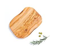 DARIDO Planche à Découper Rustique Bois d'Olivier Naturel Réversible Fait à la Main, 30 x 18 cm, Plateau de Service, Planche à Petit Déjeuner, Planche Bois Brut Pour Table, Plateau en Bois Apéro