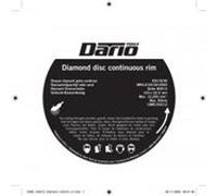 Dario Tools Disque à découper diamant Vol.R. 125mm G