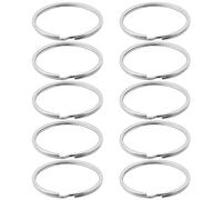 Dariokki Lot de 10 anneaux fendus de 50 mm - Charge lourde - Boucle en nickel - Bande à ressort