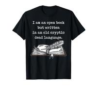 Dark Academia Aesthetic I Am an Open Book Graphic Vintage T-Shirt