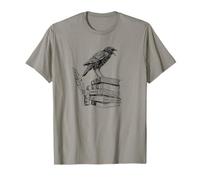 Dark Academia Aesthetic Raven Corbeau on Old Vintage Books T-Shirt