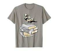 Dark Academia Aesthetic Raven Corbeau on Old Vintage Books T-Shirt