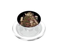 Dark Academia Cottagecore Tea Books Botanical Mushroom PopSockets PopGrip pour MagSafe