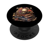 Dark Academia Esthétique - Livre Gothique et Floral PopSockets PopGrip Adhésif