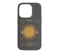 Dark Academia Esthétique Tarot Esthétique Soleil et Lune Nuages Coque pour iPhone 14 Pro