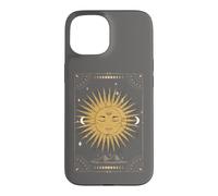Dark Academia Esthétique Tarot Esthétique Soleil et Lune Nuages Coque pour iPhone 15