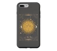 Dark Academia Esthétique Tarot Esthétique Soleil et Lune Nuages Coque pour iPhone 7 Plus/8 Plus