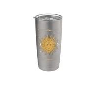 Dark Academia Esthétique Tarot Esthétique Soleil et Lune Nuages Gobelet isotherme en acier inoxydable double paroi