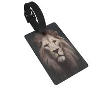 Dark Academia Étiquette vintage Lion pour bagages, nom, étiquettes pour valise, idéales pour les sacs à dos de voyage et de croisière