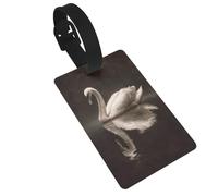 Dark Academia Étiquettes vintage en forme de cygne dans l'eau Idéal pour sac à dos de voyage