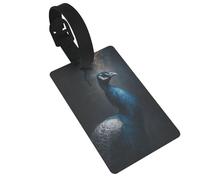 Dark Academia - Étiquettes vintage en forme de paon - Idéales pour les sacs à dos de voyage et de croisière