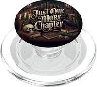 Dark Academia Just One More Chapter Gothic Skull Raven Book PopSockets PopGrip pour MagSafe