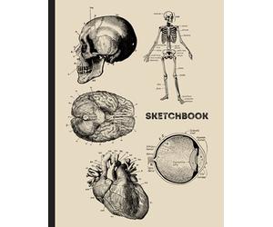 Dark Academia Sketchbook: Sketchpad For Drawing, Writing, Doodling, Journaling and Coloring, Aesthetic Sketchbook