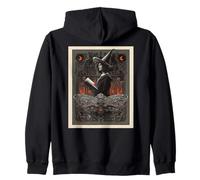 Dark Academia Sorcière Chat Noir Occulte Papillon Gothique Art Sweat à Capuche
