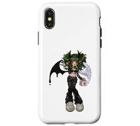 Dark Angel Demon Emo Baddie Grunge Y2K Gothic Nursecore Coque pour iPhone X/XS