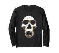 Dark Art Homo Erectus Crâne d'horreur Goth Manche Longue